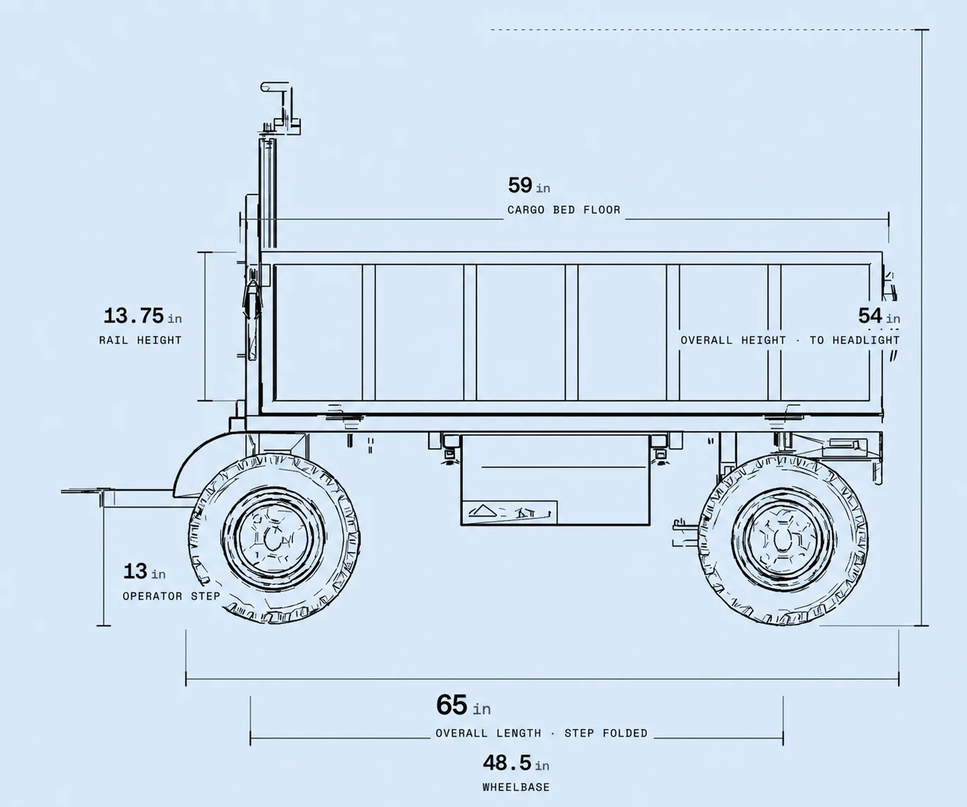 Electric Inspection Cart: Dimensions