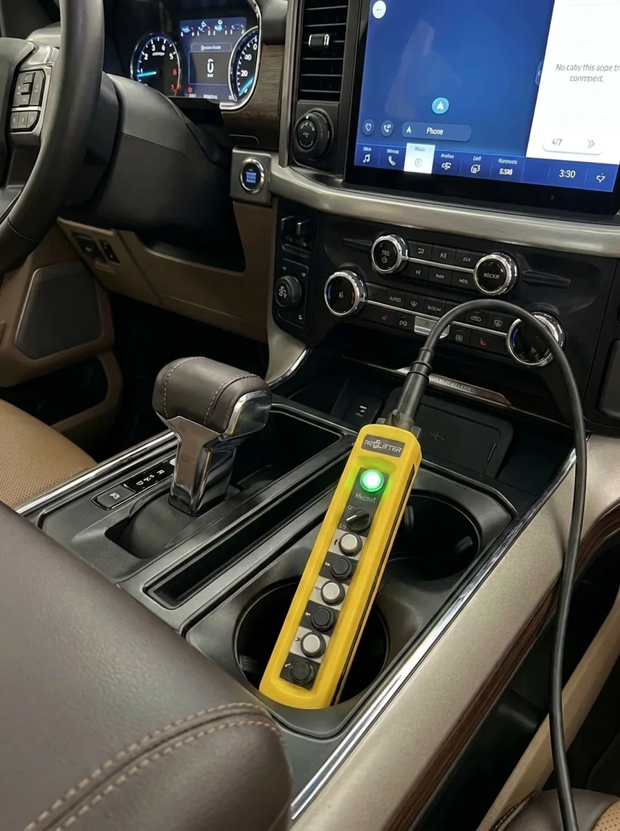 RS-LIFTER pendant remote inside a vehicle