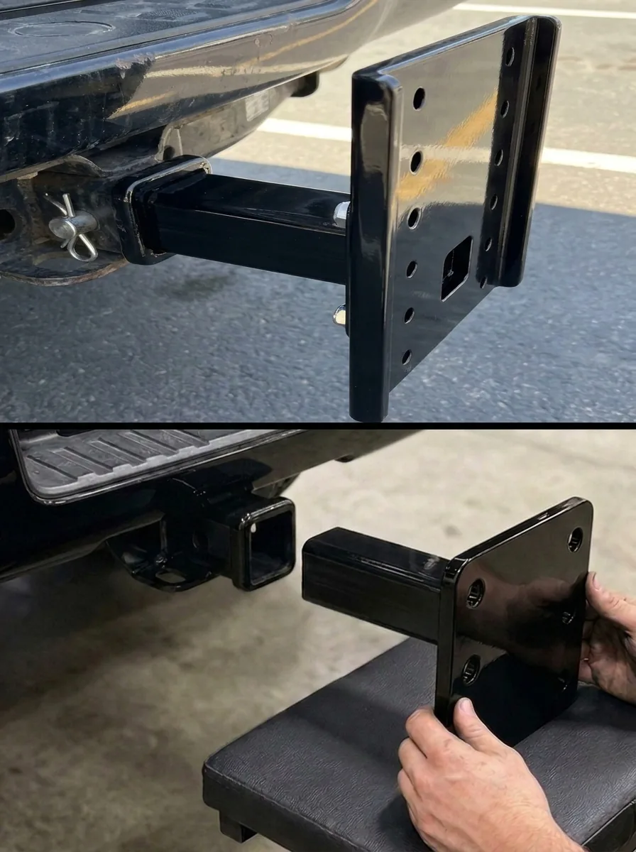 RS-LIFTER hitch mount receiver and removable mount adapter