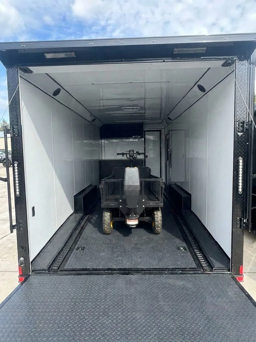 RS-Trailer interior storage and equipment space