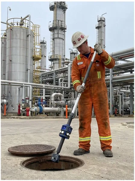 RS-360 inspection camera at a refinery access point