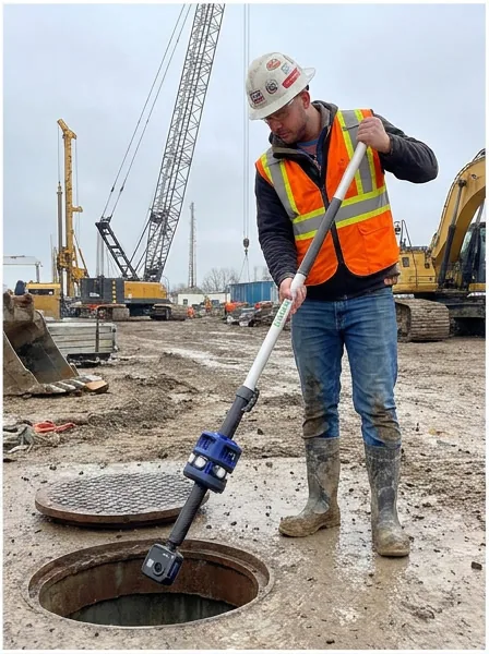 RS-360 inspection camera at a construction site