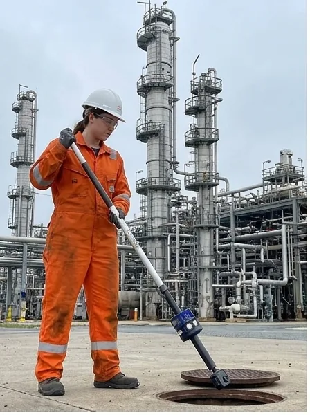 RS-360 inspection camera at a refinery work area