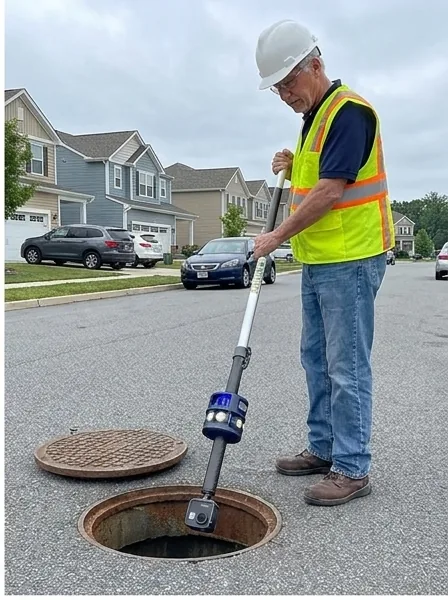 RS-360 inspection camera on a residential street