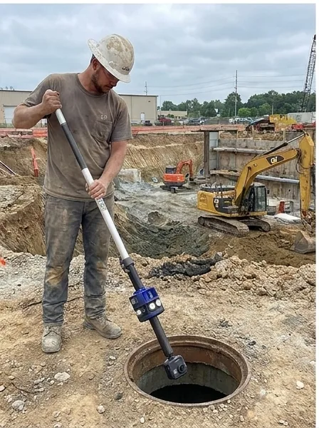 RS-360 inspection camera at an excavation site