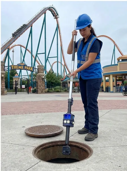 RS-360 inspection camera at a theme park